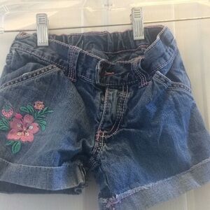 FINAL MARKDOWN Girls pumpkin patch denim embroidered shorts 7